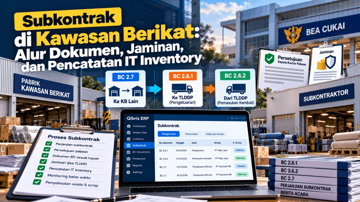 Subkontrak di Kawasan Berikat: Alur Dokumen, Jaminan, dan Pencatatan IT Inventory